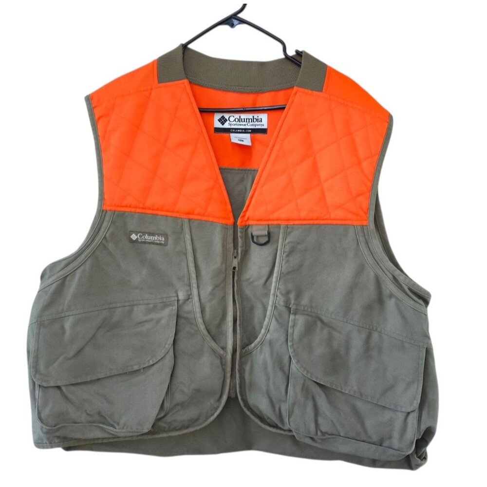 Columbia Sportswear Company Bird Hunting Vest Size 2XL Two Tone Blaze Flax